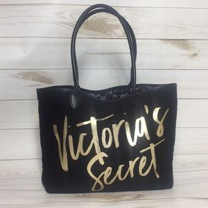 Black and gold Victoria Secret Tote Bag